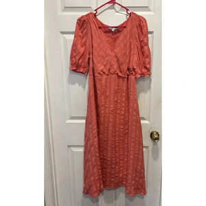The Nines by Hatch Elbow Sleeve Tonal Maternity Dress‎ Women’s Size Medium Pink